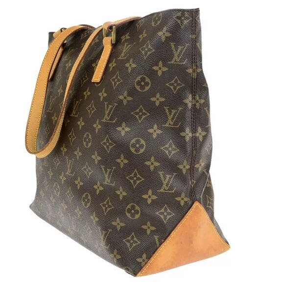 LOUIS VUITTON Cabas Mezzo Shoulder Bag Monogram Leather Brown - Picture 2 of 16